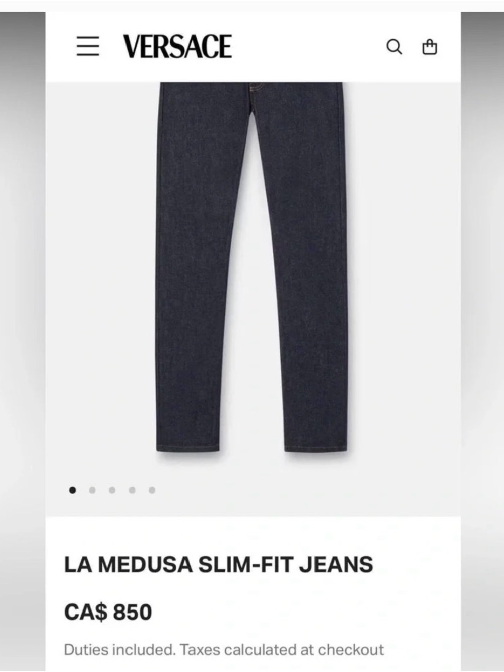 Versace La Medusa Slim-Fit Jeans